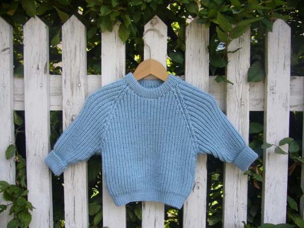 Gepard Babytrøje i halvpatent og raglan