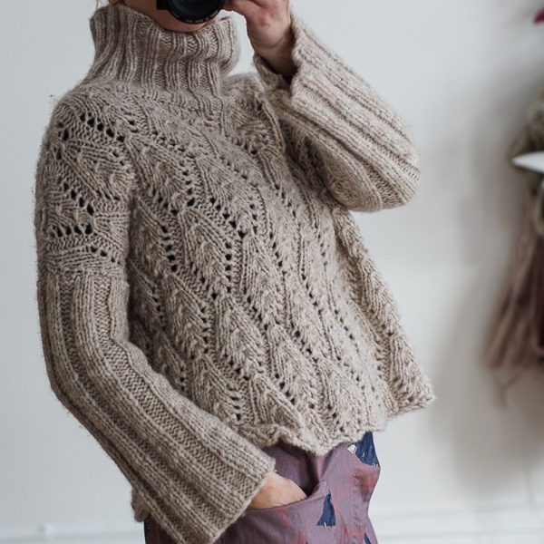 Gepard vid sweater med italiensk  hulmønster D